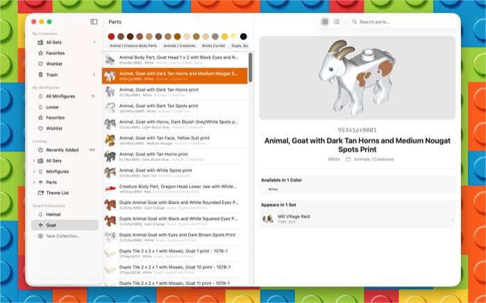 Results of a Smart Collection filtered query